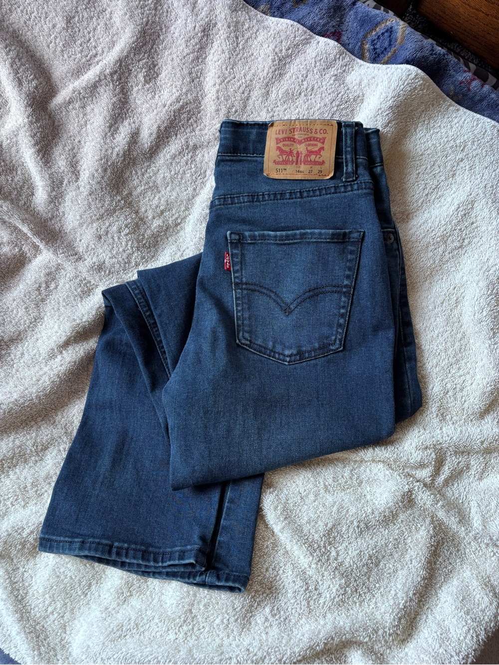Levi's Dark Blue Kids Straight Leg Jeans